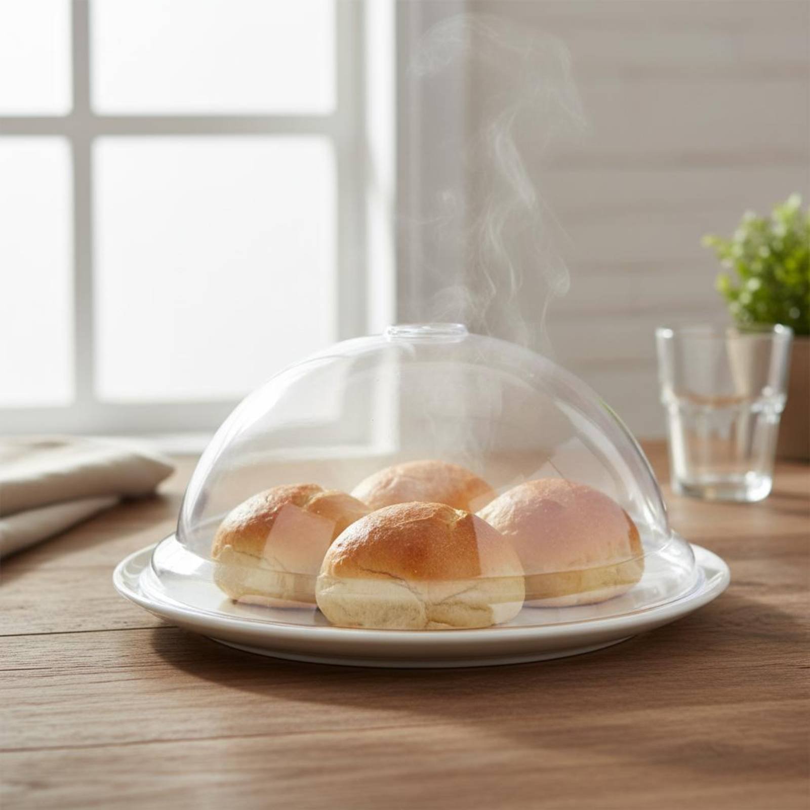 Plastic Dome Clear - Lebensmittel-Schutzabdeckung Kühlschrankgeeigneter Transparenter Kuchen-Domdeckel Runder Plastik-Tellerdeckel