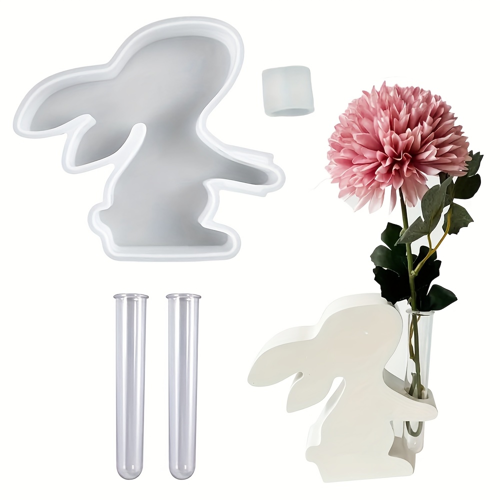 Propagation Station Vase - 4-teiliges Set Osterhase Silikon-Vasenform mit Reagenzglas,