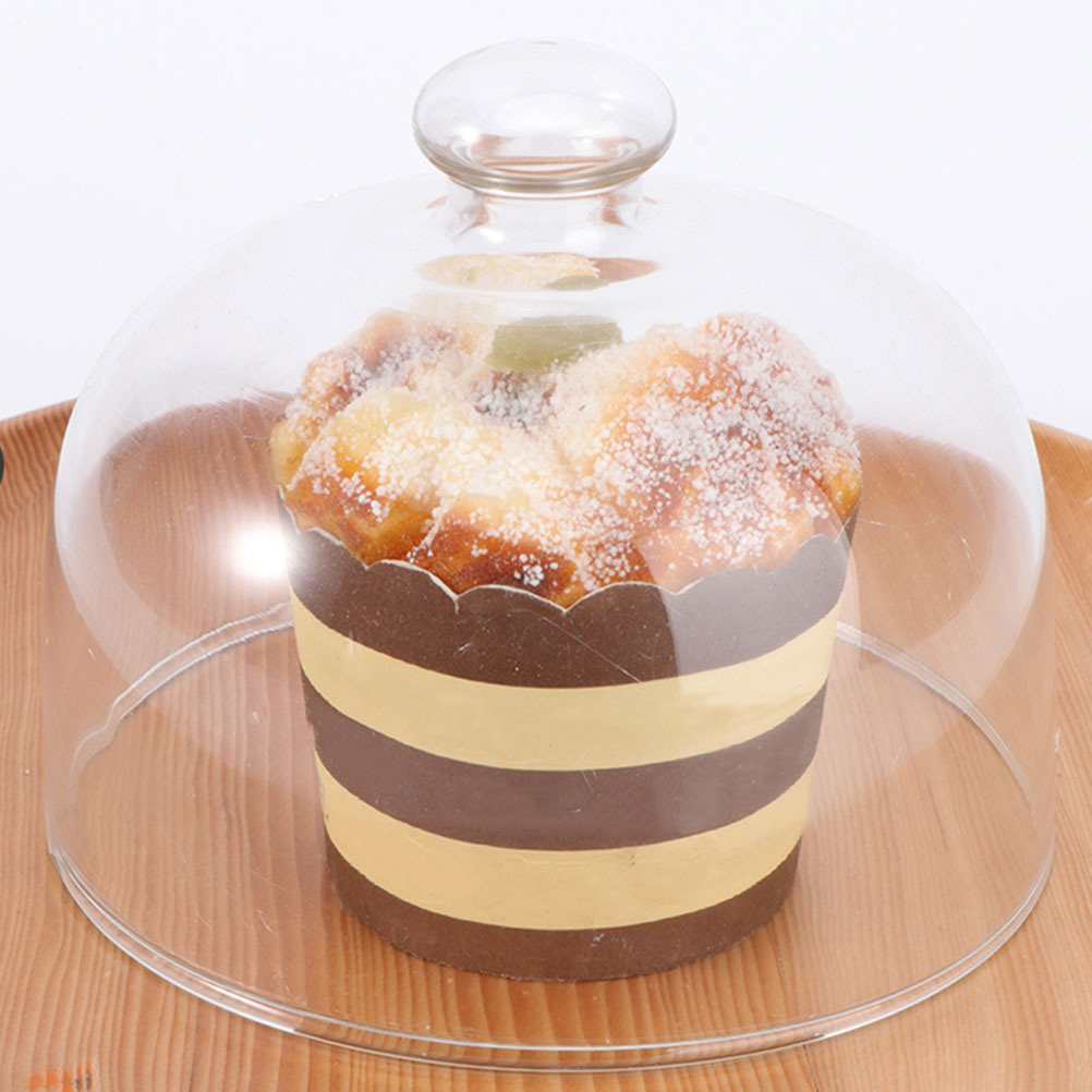 Plastic Dome Clear - 2 Stück Transparente Glas-Kuchenhaubenabdeckung, Staubdicht und