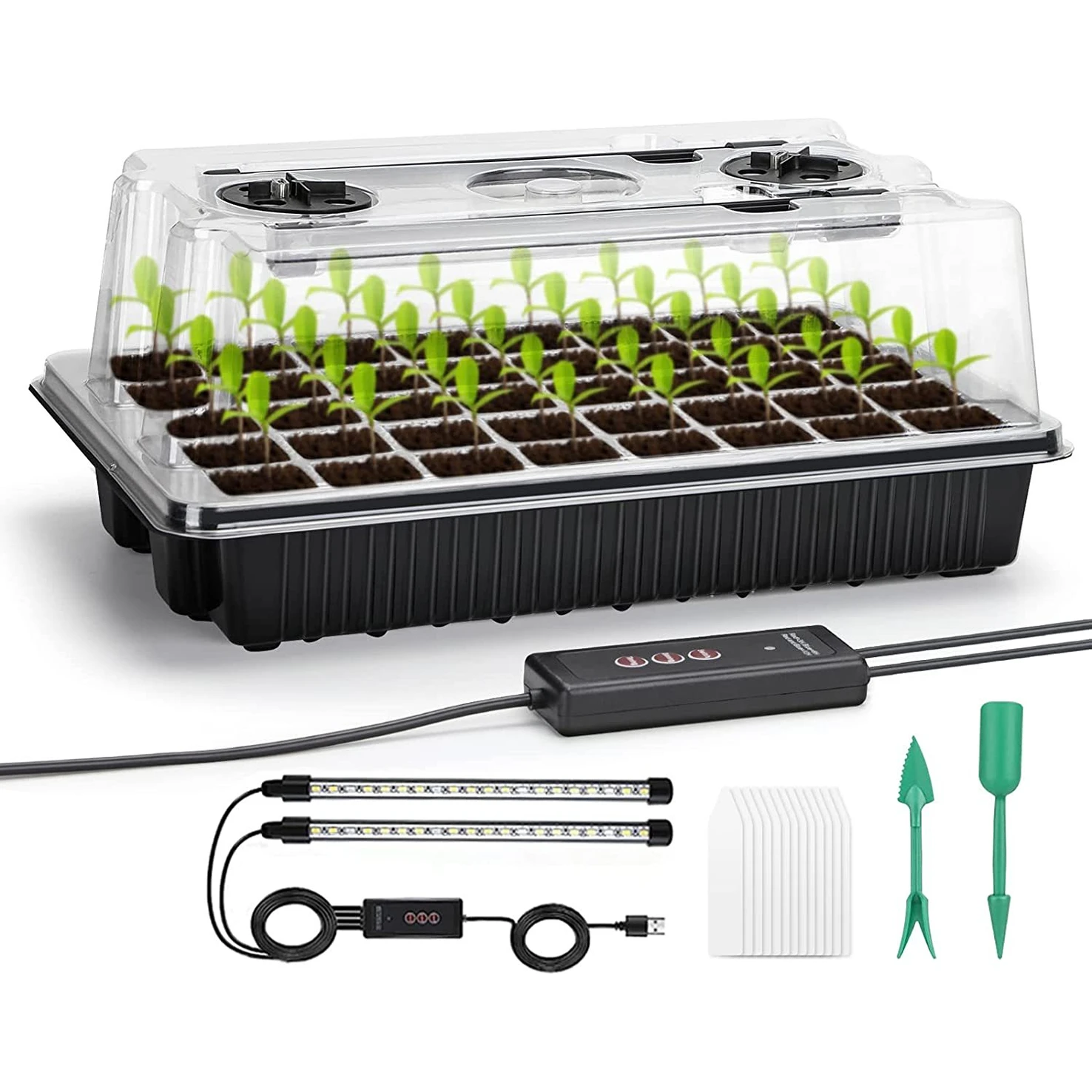 Humidity Dome Kit - 1 Set, Anzuchtschalen mit 2 langen
