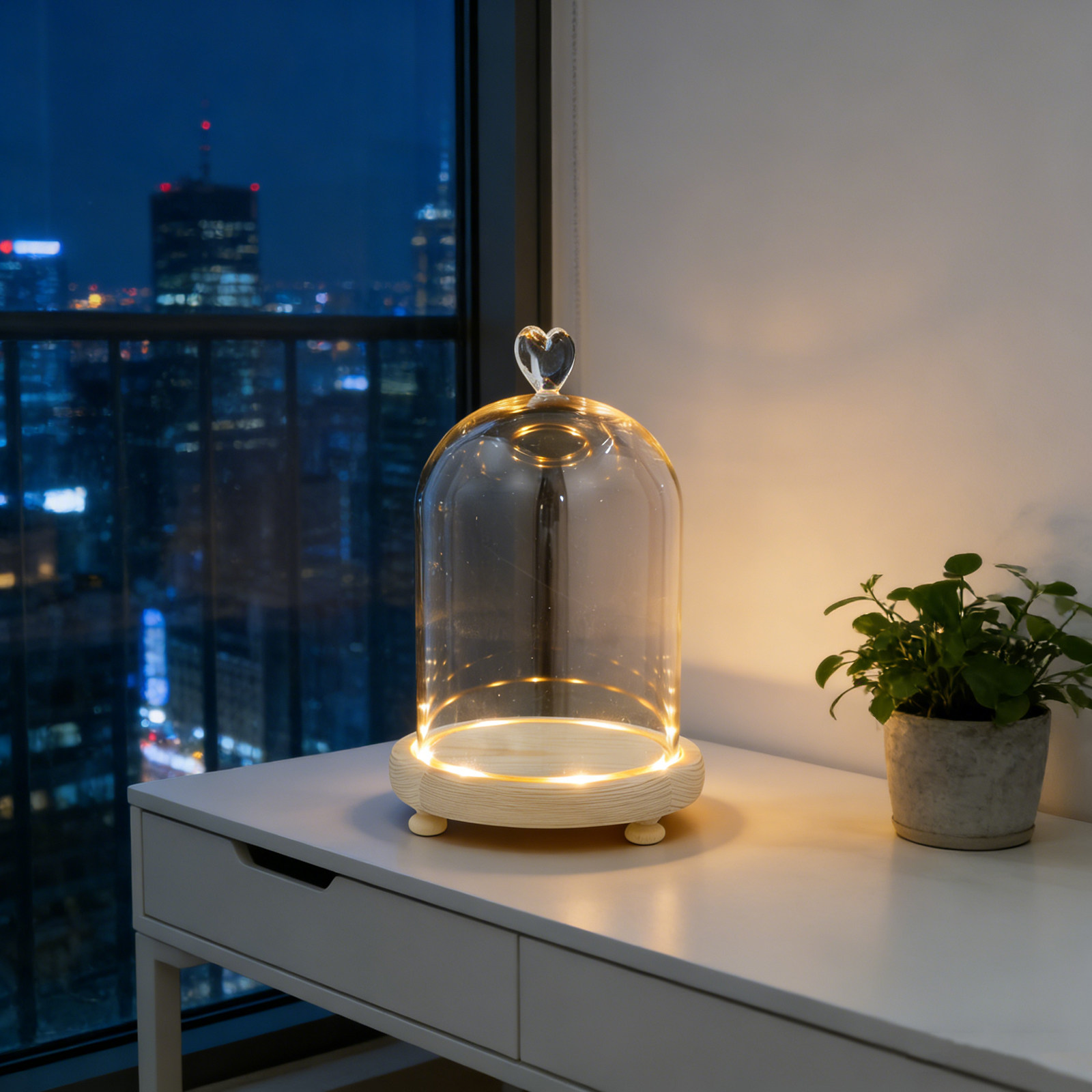 Herzförmige Glaskuppel mit Hol – Plastic Dome Clear Bewertung und Preis