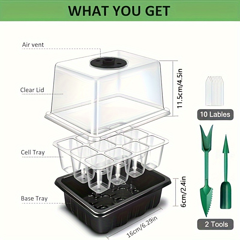 Setzling-Starter-Kit 1/2/3 Set – Humidity Dome Kit Bewertung und Preis